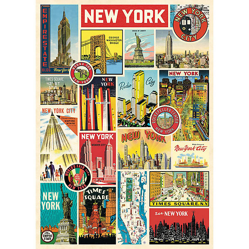 New York Collage Wrapping Paper